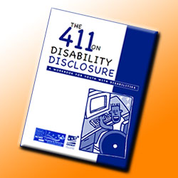 Workbookcover: The 411 on Disability Disclosure