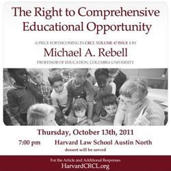 Event Flyer: The Right to Comprehensive Educational Opportunity
