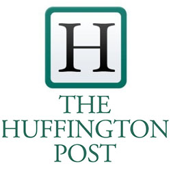 Huffingtonn Post Logo: black "H" in a green box above "The Huffington Post"